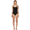 OFF-WHITE OFF-WHITE BLACK RIB ONE-PIECE SWIMSUIT