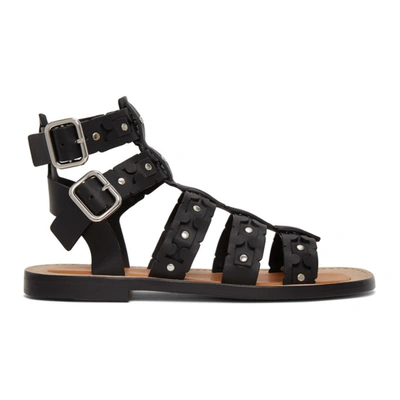 Loewe Black Spartiate Sandals In 1100 Black