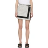 SACAI WHITE WOOL SUMMER TWEED SKORT