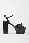 GUCCI Crawford knotted leather platform sandals