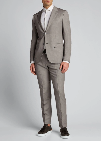 Ermenegildo Zegna Men's Solid Wool-linen Two-piece Suit In Gray