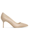 MANOLO BLAHNIK BB 70 BEIGE LEATHER PUMPS,MB16533S