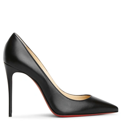 Christian Louboutin Kate 100 Black Leather Pumps In Black  