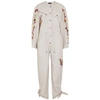 Isabel Marant Gigi Jacquard Cotton Jumpsuit In Beige