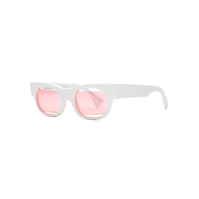Alain Mikli X Jeremy Scott 2 White Rectangle-frame Sunglasses