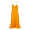 JW ANDERSON YELLOW CRINKLED COTTON-BLEND DRESS,3829983