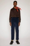 ACNE STUDIOS Tapered fit corduroy trousers Navy