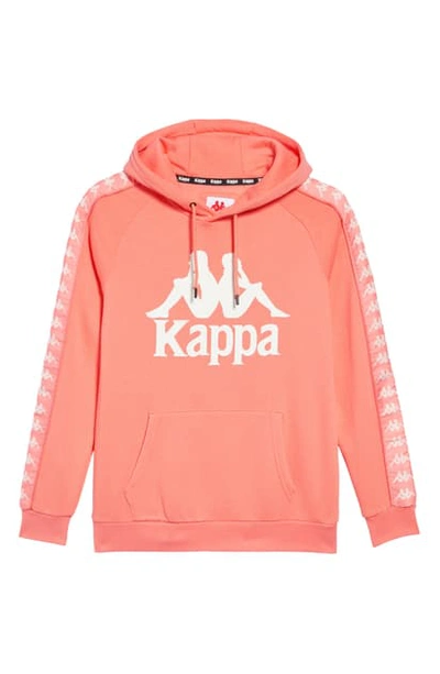 Kappa 222 Banda Hurtado Tonal Logo Hooded Sweat In Pink