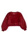 Tucker + Tate Faux Fur Sweatshirt In Red