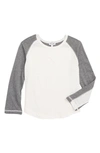 Splendid Boys' Two-tone Raglan Tee - Little Kid In Off White/ Dk Hgry
