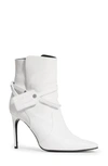 Off-white Zip Tie Pointed Toe Bootie In White No Color