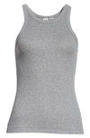 Totême Toteme Grey Espera Rib Tank Top In Grey Melange