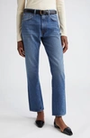 Totême Twisted Seam High-rise Straight-leg Organic-denim Jeans In Blue