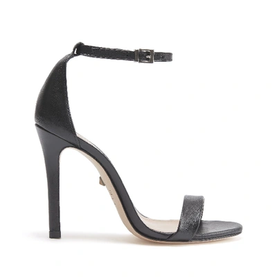 Schutz Cadey Lee Croc-print Stiletto Sandals In Black