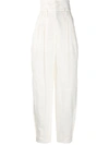 Givenchy High-waisted Tapered Trousers In White