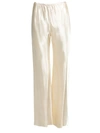 The Row Gala Satin High-rise Wide-leg Pants In White