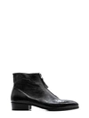 LEQARANT BLACK LEATHER ANKLE BOOT WITH DOUBLE ZIPPER,FA5ED52C-1F3D-EECA-5A96-1A632950D965