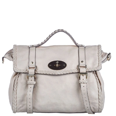 Pre-owned Mulberry White Leather Alexa Satchel