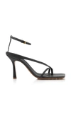Bottega Veneta Multi Strap Stretch High-heel Sandals In Black