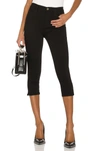 Frame Le High Pedal Pusher Cropped Skinny Jeans In Film Noir