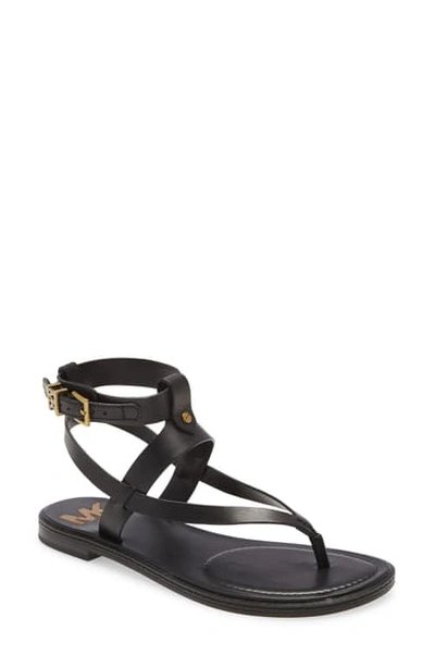 Michael Michael Kors Pearson Leather Thong-sandals In Black