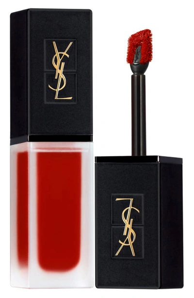 Saint Laurent Tatouage Couture Velvet Cream Matte Liquid Lipstick In N212 Rouge Rebel