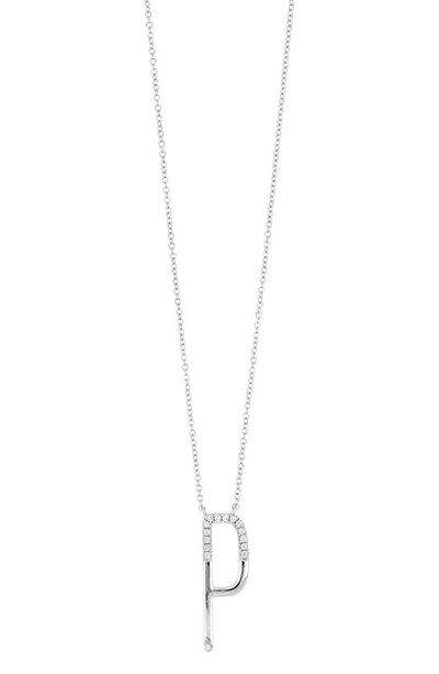 Bony Levy Diamond Initial Pendant Necklace In White Gold