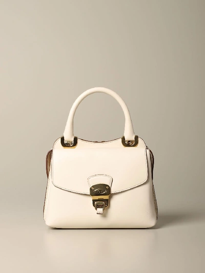Tod's Mini Handbag In Leather With Zip In Yellow Cream