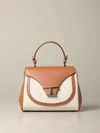 TOD'S BAG IN LEATHER AND CANVAS,11331409