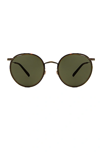 Oliver Peoples Casson Sunglasses In Antique Gold & Dark Mahogany