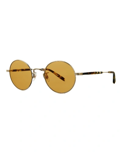 Garrett Leight Men's Lovers 49 Metal Sunglasses In Gold