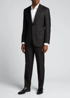 Brioni Men's Brunico Essential Virgin Wool Two-piece Suit In Black