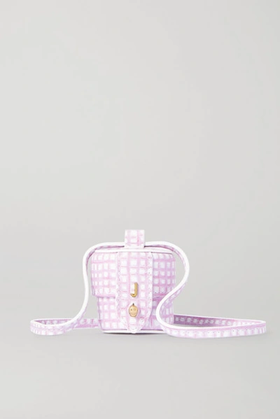 Jacquemus Le Micro Vanity Mini Checked Leather Shoulder Bag In Pink