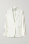 OFF-WHITE PIPED PRINTED CADY BLAZER