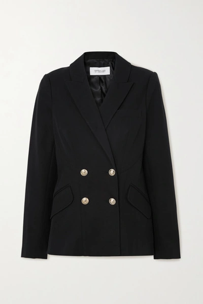 10 Crosby By Derek Lam Rodeo Double-breasted Stretch-cotton Twill Blazer In Black