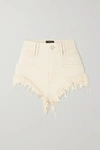 Isabel Marant Eneida Frayed-hem Denim Shorts In Ecru