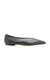 Aeyde 'moa' Choked-up Leather Flats In Black