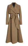 AMI ALEXANDRE MATTIUSSI BELTED WOOL-BLEND OTTOMAN TRENCH,771052