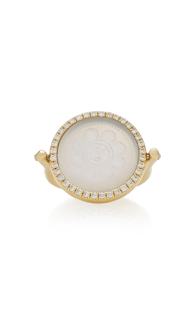 Ashley Mccormick Women's Bespoke Diamond Flip Ring In Gold
