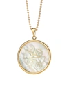 ASHLEY MCCORMICK WOMEN'S GEMINI MOTHER-OF-PEARL 18K YELLOW GOLD NECKLACE,817461