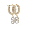 VALENTINO GARAVANI VLOGO EMBELLISHED HOOP EARRINGS,P00452471