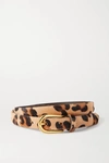 ANDERSON'S LEOPARD-PRINT CALF HAIR BELT