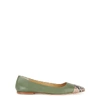 AEYDE AEYDE GIGI GREEN LEATHER FLATS,3204797