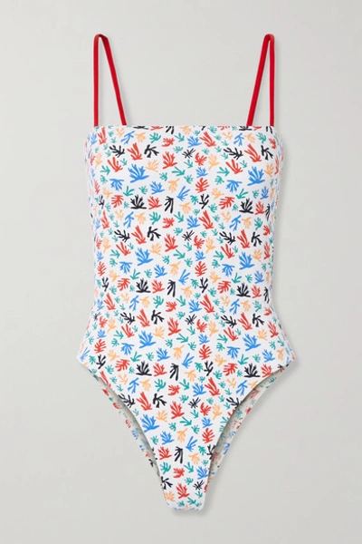 Fisch Sucre Printed One Piece Swimsuit In Red