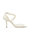 Jimmy Choo Emsy 85 Lizard-effect Leather Sandals In Neutral