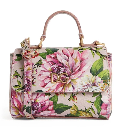 Dolce & Gabbana Kids Leather Floral Shoulder Bag