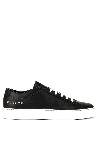 Common Projects Achilles Low White Sole Sneaker In Black