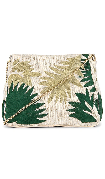 House Of Harlow 1960 X Revolve Doria Clutch In Natural & Green