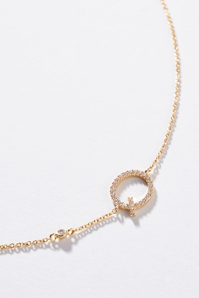 Anthropologie Delicate Monogram Necklace