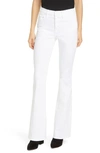 Frame Le Palazzo High-rise Wide-leg Pants In White